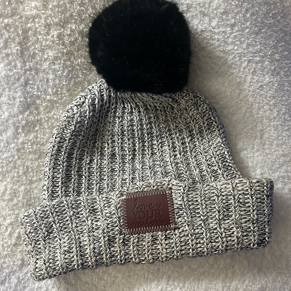 Love Your Melon Gray Knit Beanie